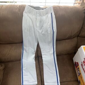 Adidas Baseball Pants NEW Boys L YICN PRO PIP OH White With Blue Stripe